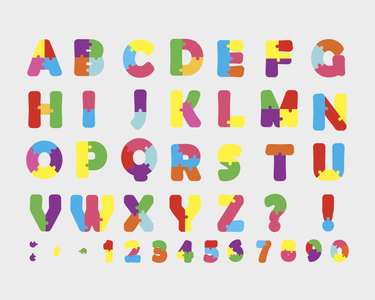 Puzzle Alphabet SVG Puzzle Font SVG Puzzle Letters Puzzle Etsy Canada
