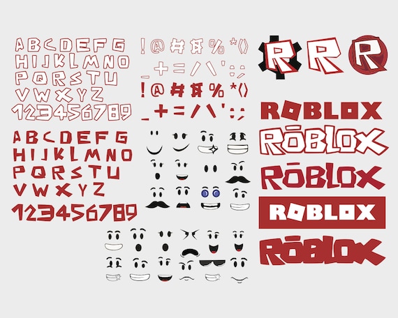 Roblox Alphabet Svg Roblox Font Svg Roblox Letter Roblox Etsy - roblox face template 20 roblox
