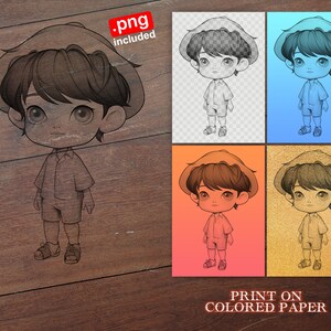 31 Cute Chibi Boys Digital Coloring Book Part 2, Chibi Characters ...
