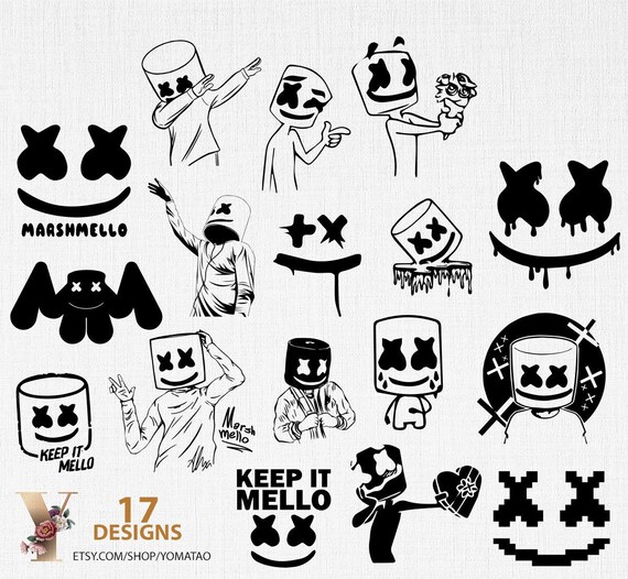 Dj Marshmello Svg Etsy - new dj marshmello 2 roblox