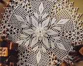 crochet christmas tablecloth doily round lace decoration large table topper placemat centerpiece home decor wedding birthday christmas gift