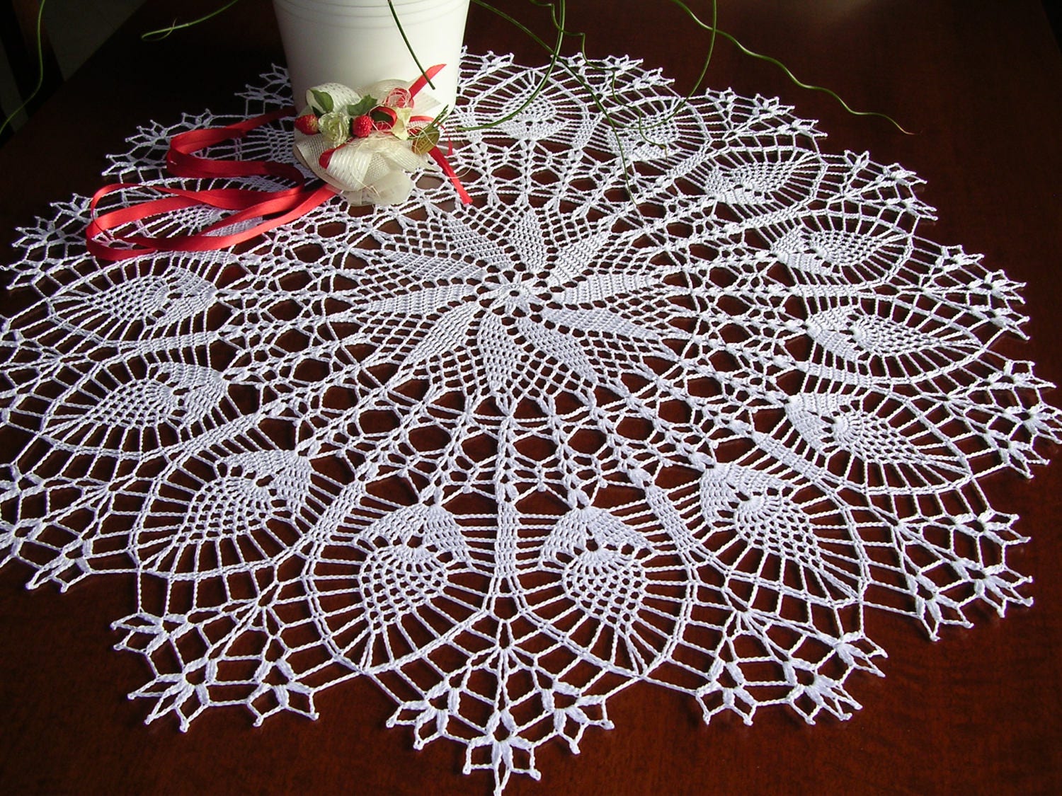 Crochet Tablecloth Christmas Lace Doily for Round Table Etsy