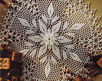 crochet easter doily, lace round tablecloth, rustic home decor, centerpiece ,white cotton placemat , wedding, unique birthday gift mom