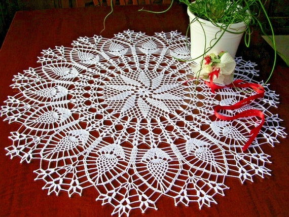 Crochet Tablecloth Lace Doily For Round Table Crochet Tablecloth Lace Doily, Lace Doily Round Table Runner