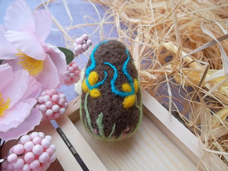 Needle Felted Easter Egg Bunny Decoration Rabbit Felt | Etsy