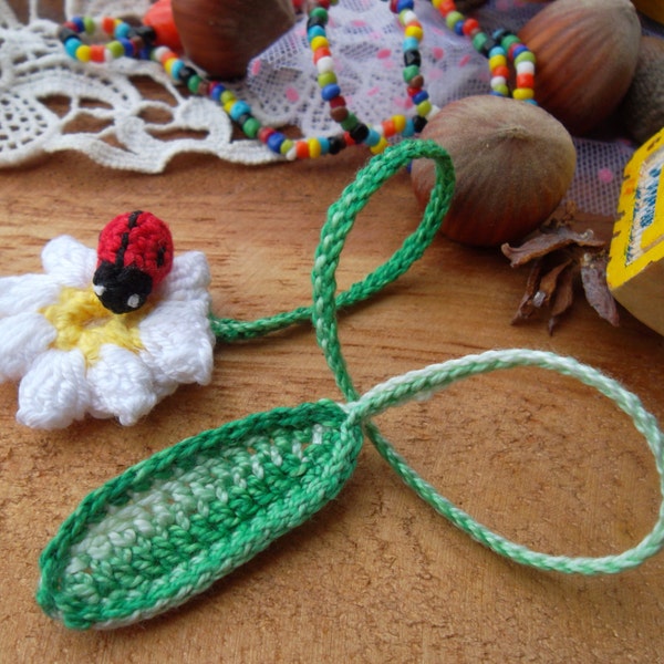 Crochet bookmark ladybug, flower micro amigurumi pin, unique bookmarks ,floral ladybird, unique easter birthday gift, for sister, friend