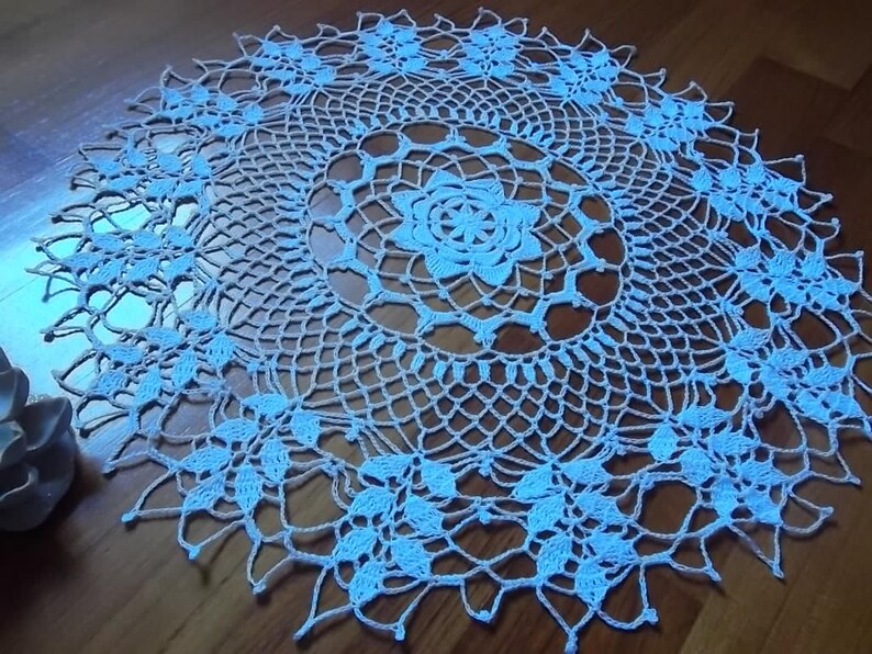 Easter Crochet Tablecloth Round Lace Doily Placemat Etsy