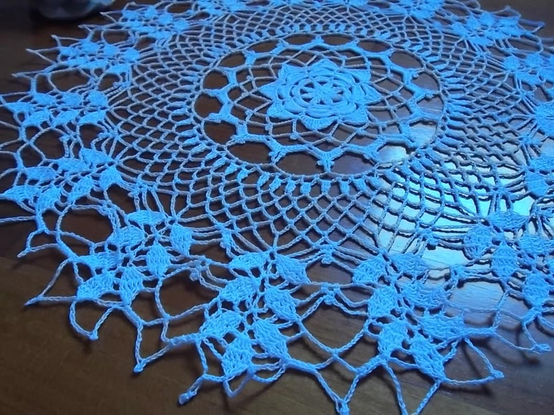 Easter Crochet Tablecloth Round Lace Doily Placemat Etsy