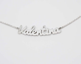 Necklace Written - Text to customize - Letters - Sterling 925