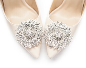Crystal Semi-Circle Bridal Shoe Clips