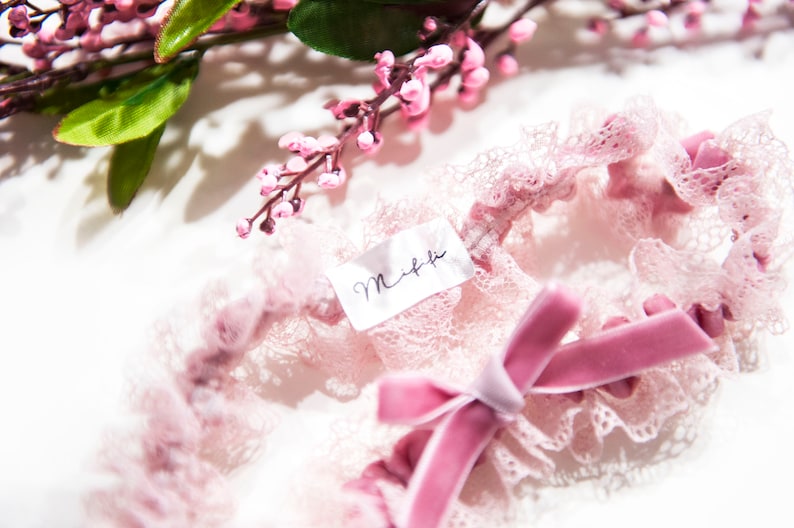 Something blue Wedding gift Pink garter Powder pink lace Wedding garter- Mififi Garter Something for bride Powder pink wedding garter