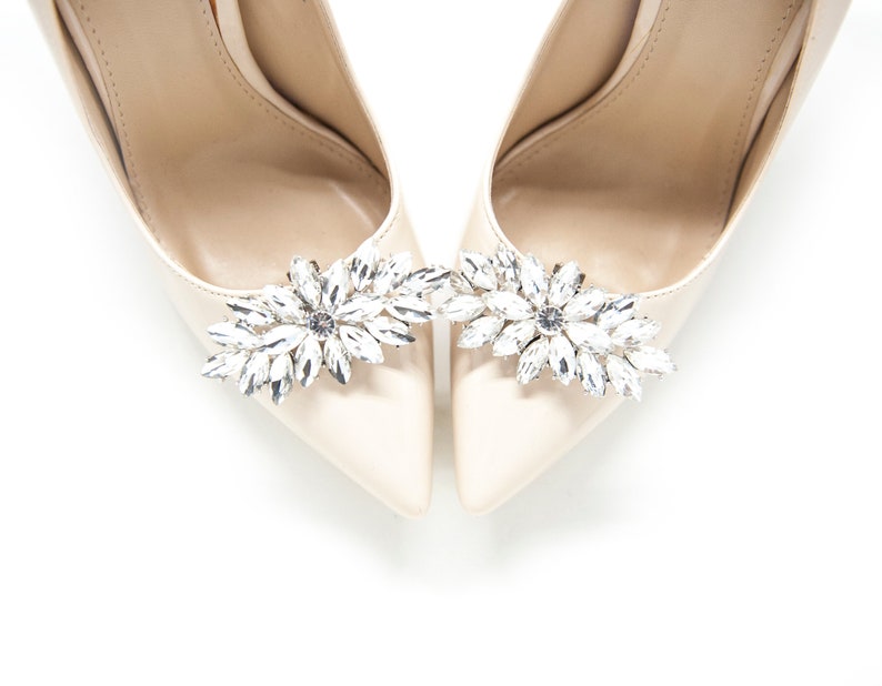 Mififi Shoe Clips Bridal shoe clips Crystal jewelry for shoes Wedding shoes Shoes for Bride Wedding Crystal Jewelry Decorations