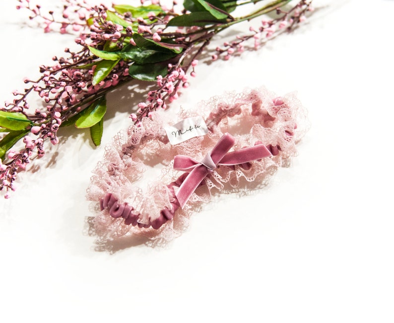 Something blue Wedding gift Pink garter Powder pink lace Wedding garter- Mififi Garter Something for bride Powder pink wedding garter