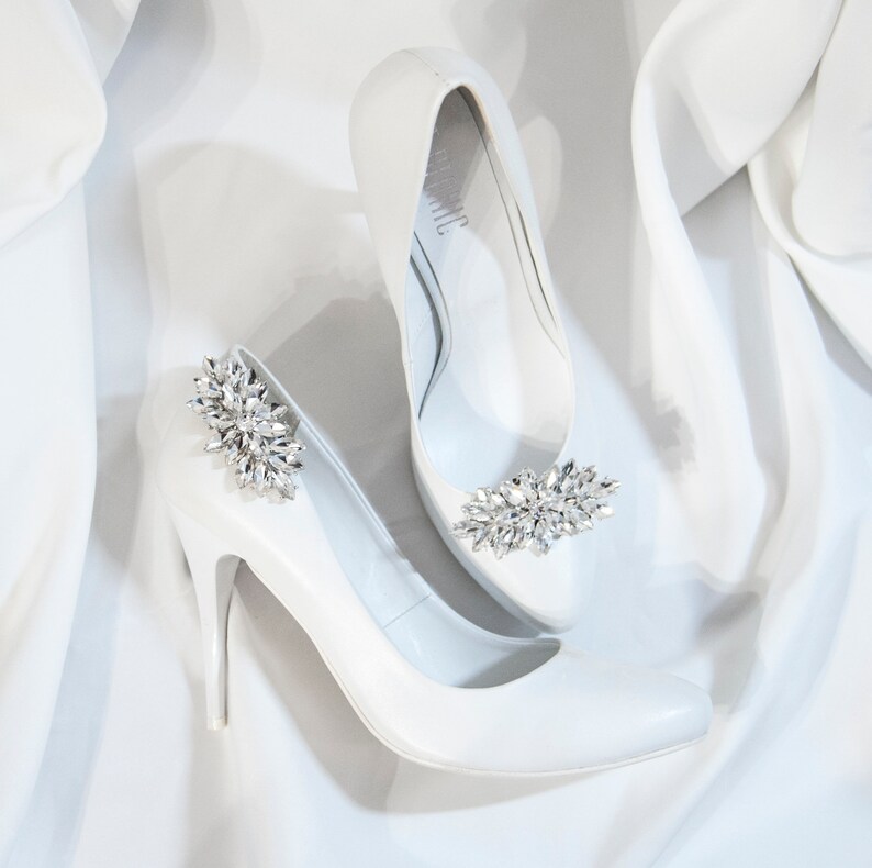 Mififi Shoe Clips Bridal shoe clips Crystal jewelry for shoes Wedding shoes Shoes for Bride Wedding Crystal Jewelry Decorations