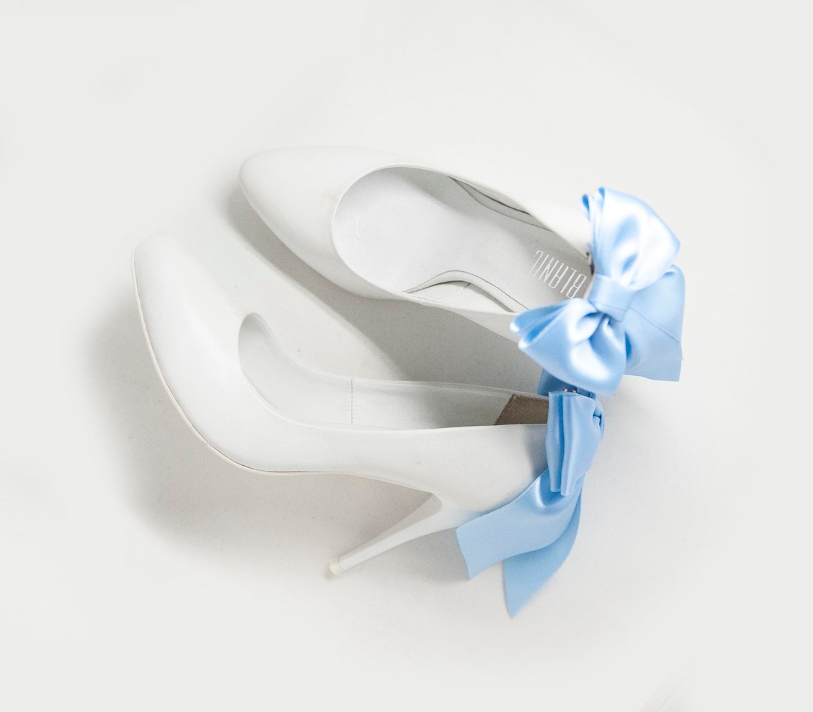 Clips de zapatos de plata satinada/gris Mifififi Shoe Clips Etsy