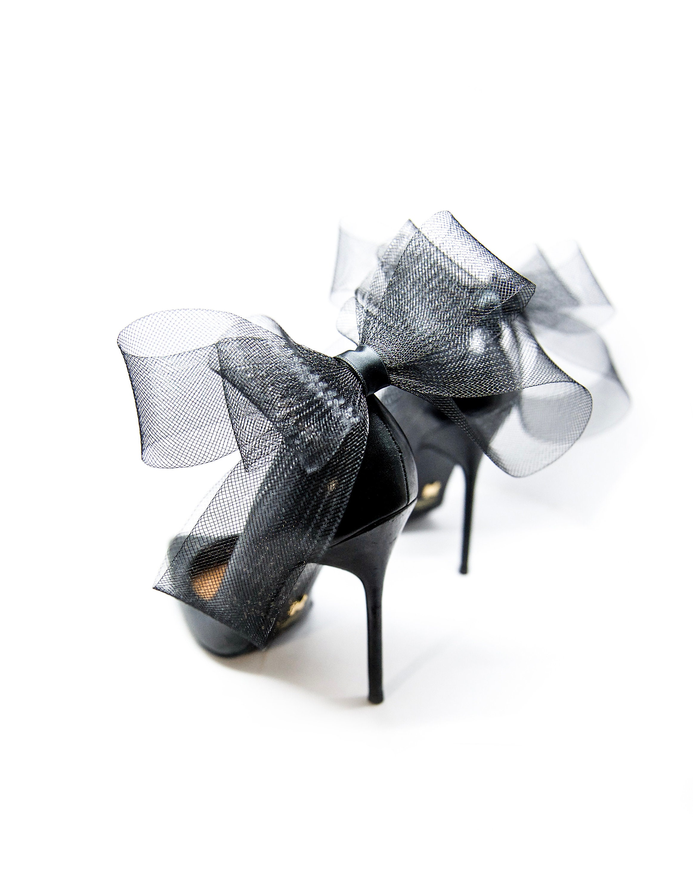 Black big Bows Shoe clips bows for shoes Mififi Wedding Etsy