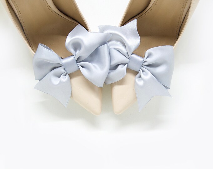 Black Satin Bows Shoe Clips Mififi Shoe Clips Wedding Shoe Clips Bridal