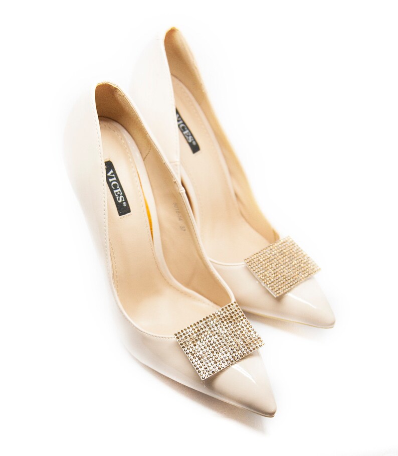 Decorations of Gold Rhinestones Shoe Clips Mififi Shoe Clips Etsy