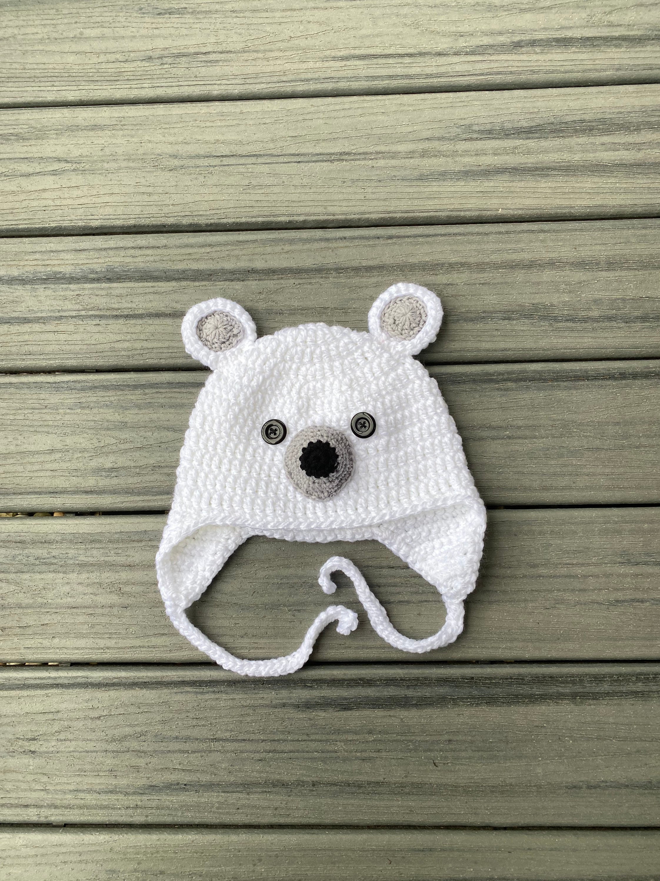 Crochet polar bear hat hotsell