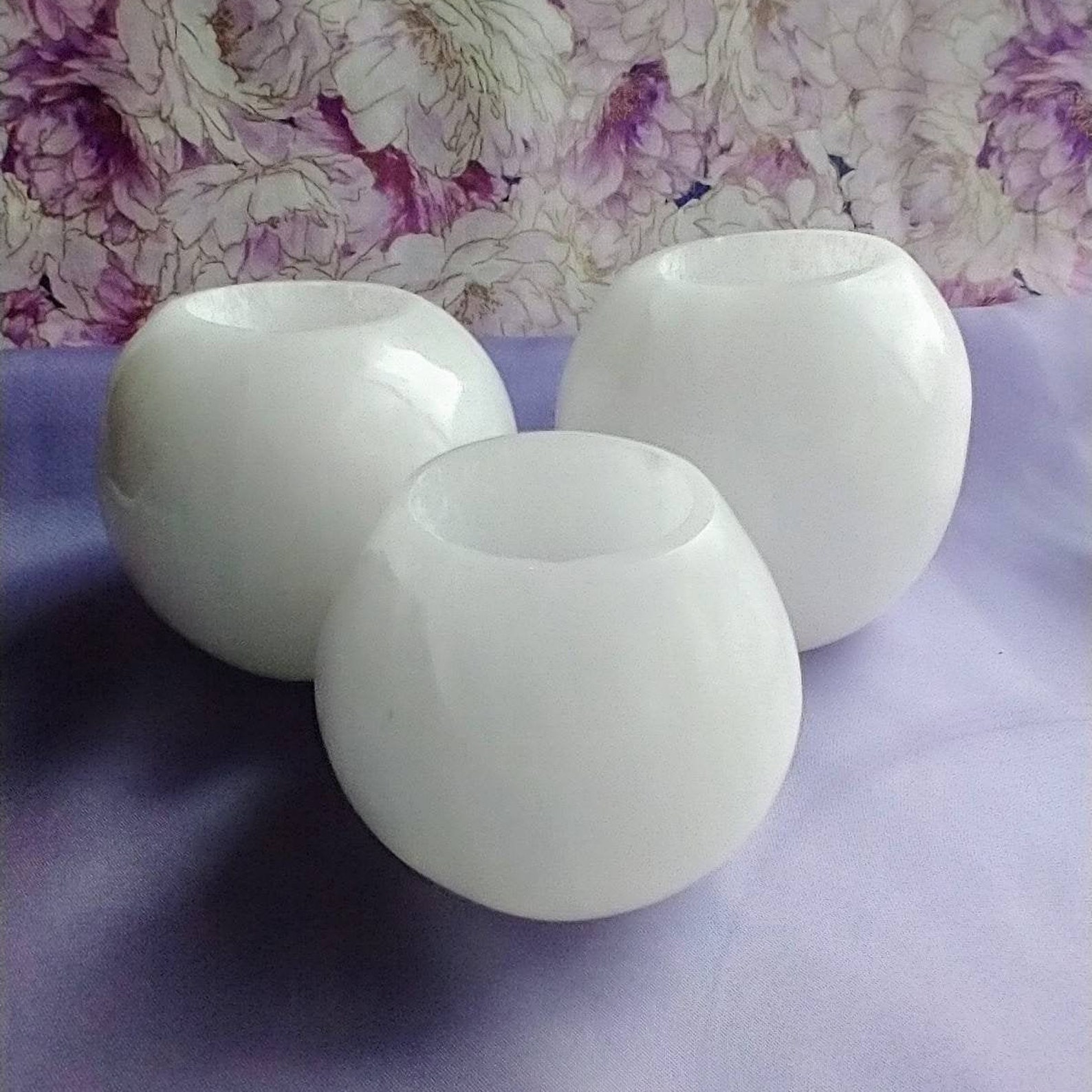 Selenite Candle Holder Round Selenite Tealight Etsy