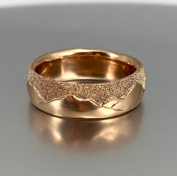 Rose gold on sale mountain ring
