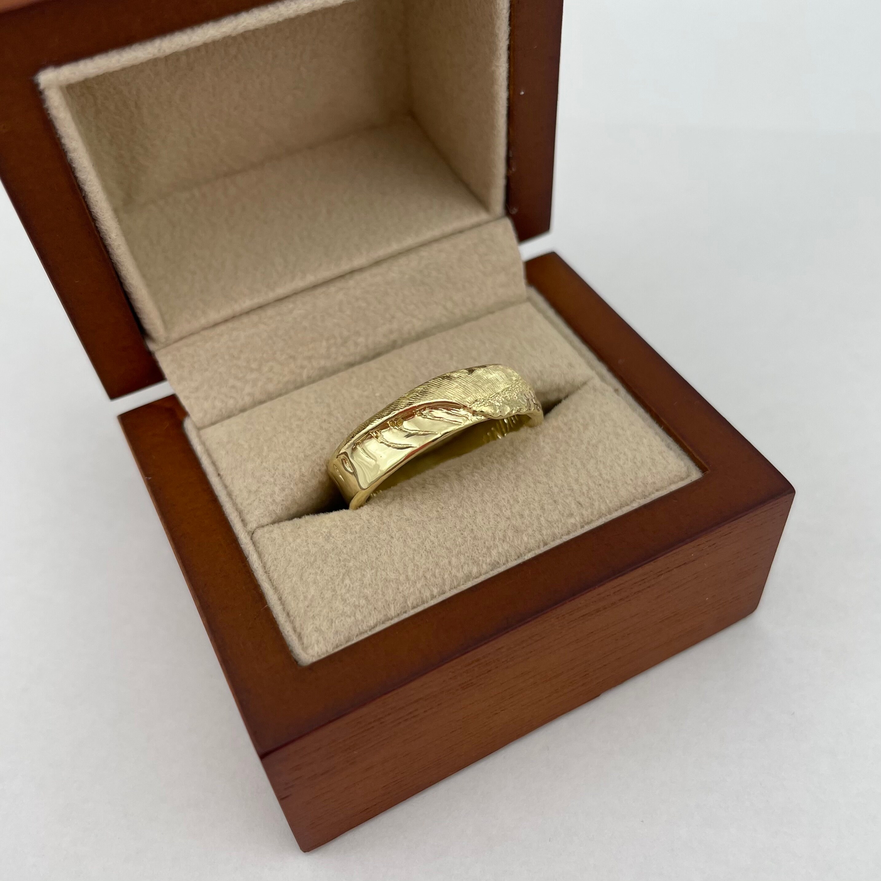 Gold Wave Wedding Ring / Unique Mens Surf Ring / Surfer Etsy