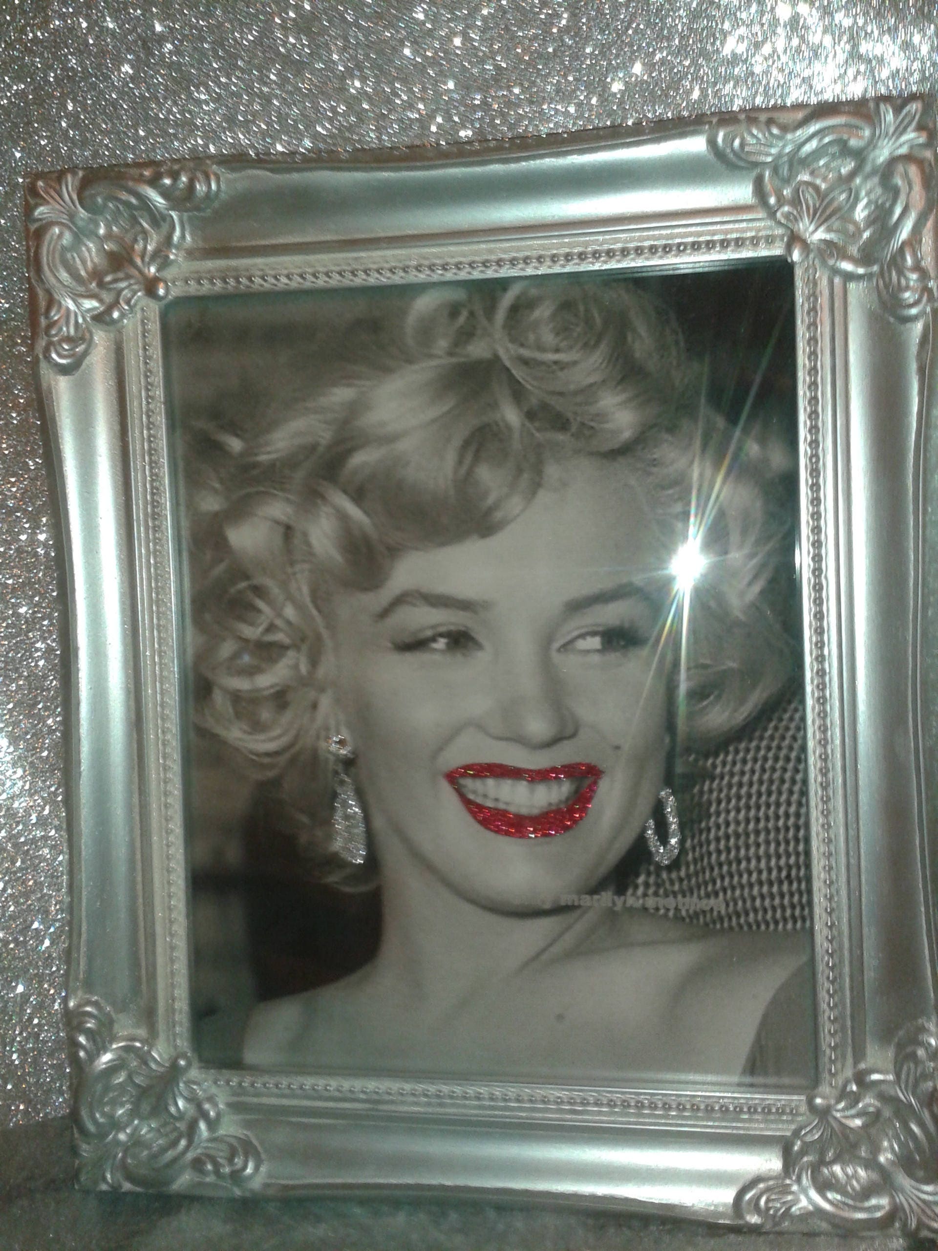Glitter Picture Marilyn Monroe. Canvas Picture wall art. Etsy
