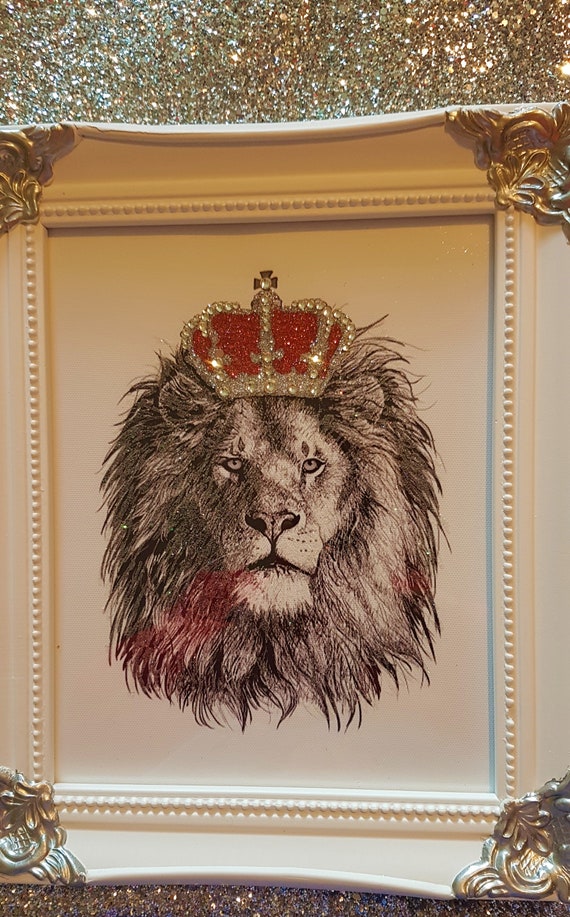 Lady Glitter Canvas Picture Print ONLY or with Frame.