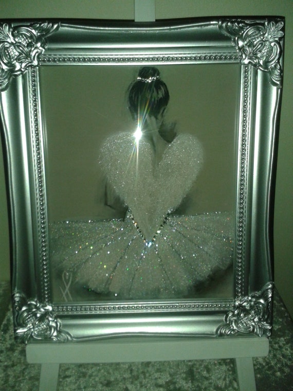 Hazel Bowman Angel Wings Glitter Canvas Picture Wall Art Image 0
