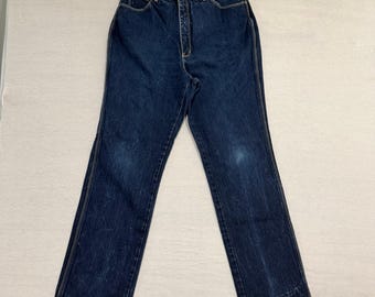 Jeans estilo mom de talle alto vintage Gloria Vanderbilt para Murjani, lavado oscuro Swan