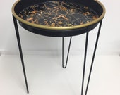 Vintage Metal Tray Table Vintage Side Table Vintage Cocktail Table Retro Metal Side Table Vintage Hairpin Leg Table