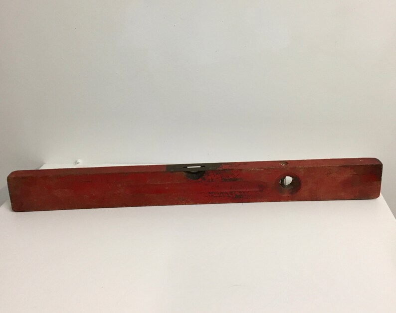 Long Vintage Wood Level/vintage Red Wood Level/ Antique Level/rustic