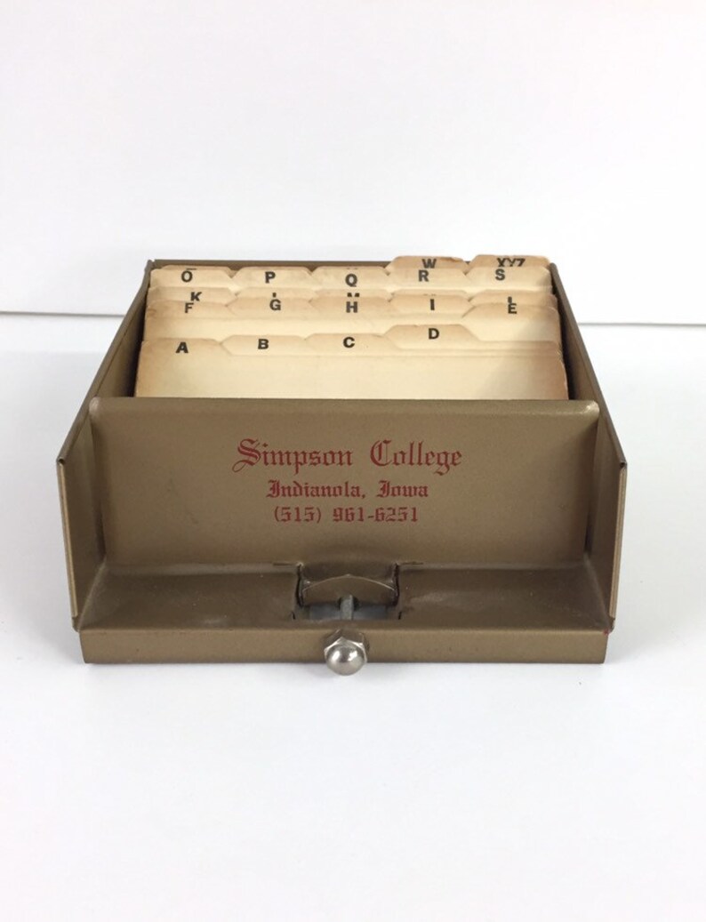 Vintage Business Card File Vintage Office Vintage File Box Etsy