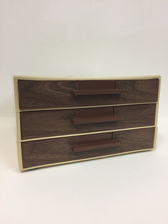 Mid Century Desk Organizer Vintage Plastic Storage Box With Image 0
