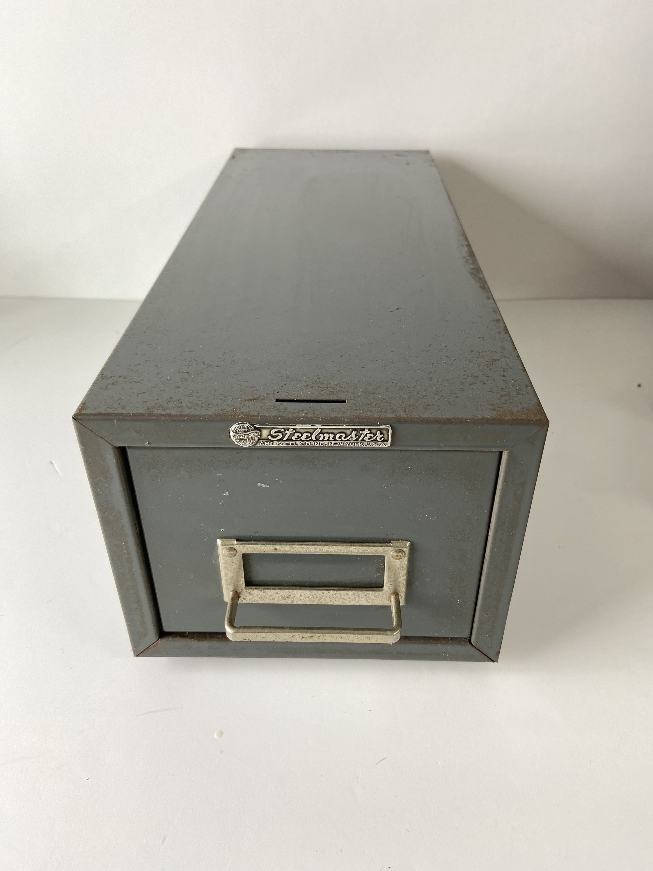 Vintage Card File Drawer/ Steelmaster Metal Card File Drawer/ Etsy