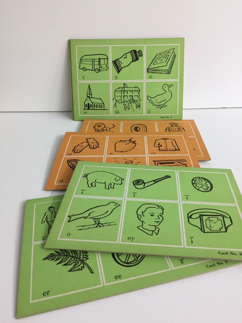 Vintage Flashcard Game/ Vintage Educational Game/ Vintage Etsy