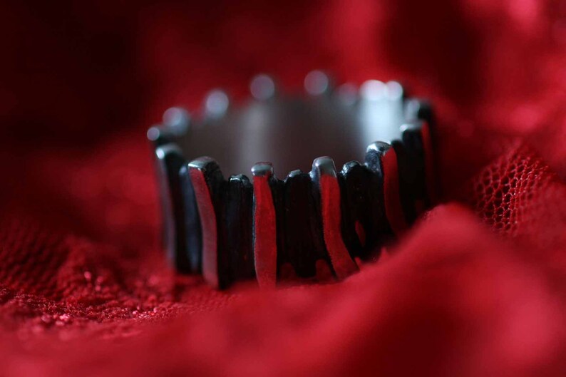 Unusual men/'s ring made of 925 sterling silver by Frank Schwope