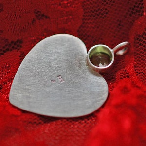 Dream heart pendant in solid silver with peridot by Frank Schwope image 5