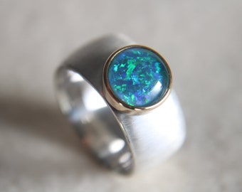 Unikat Sterlingsilberring   " Blickfang 15 " von Frank Schwope, Unikatschmuck, Unikat, Gold, Opal, Silber, Ring, Edelstein, Schwope, Schmuck