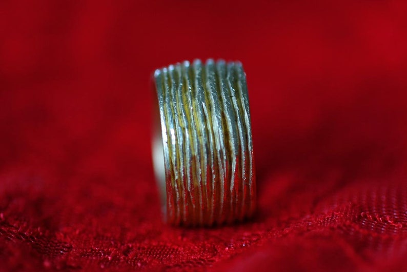 Bague unique avec lignes ornementales environnantes de Frank Schwope, bijoux uniques, bague, travail d'orfèvrerie image 4