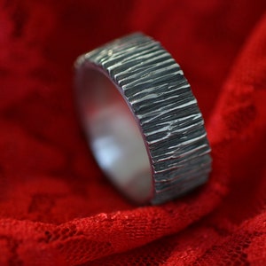 Unikatring from 925 sterling silver part oxidized by Frank Schwope