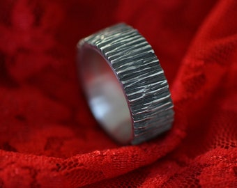 Unikatring aus 925 Sterlingsilber teiloxidiert von Frank Schwope