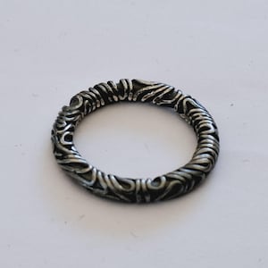 Simple ornamental ring in 925 sterling silver partially oxidized by Frank Schwope, ring, ring for women, unique ring, unique jewelry, goldsmith