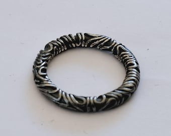 Simple ornamental ring in 925 sterling silver partially oxidized by Frank Schwope, ring, ring for women, unique ring, unique jewelry, goldsmith
