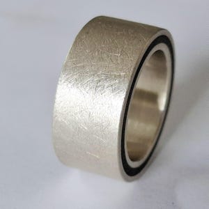 Unique: Band ring in silver / ebony by Frank Schwope, Schwope, unique jewelry, unique jewelry, Wissgoldingen, wedding ring, black, ring