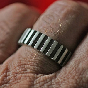Men&#39;s ring made of 925 sterling silver partially oxidized by Frank Schwope, men, men&#39;s jewelry, accessories, jewelry, ring, unique jewelry, men