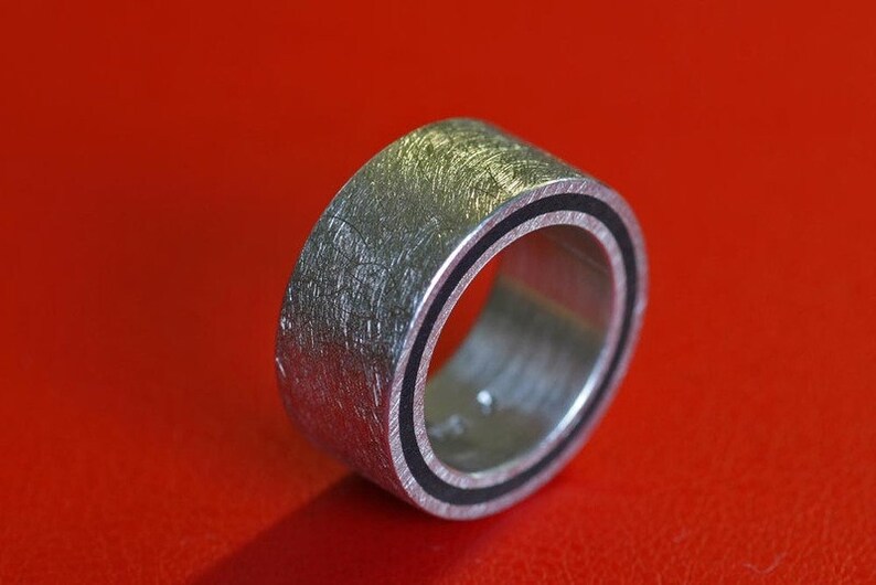 Unikat: Band Ring In Silber / Ebenholz von Frank Schwope Bild 3