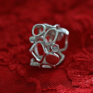 Unique ring made of 925 sterling silver by Frank Schwope