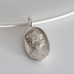 Sommertraum 18 - cameo pendant with chain in solid silver by Frank Schwope, cameos, unique, jewellery, pendant, chain, ring, silver