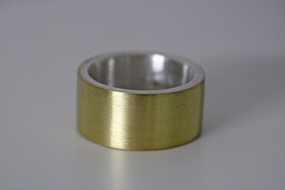 Anello composto da 2 ring rail / 925 argento e 750 oro di Frank Schwope,  oro, gioielli unici, gioielli unici, fedi nuziali, anelli partner - Etsy  Italia
